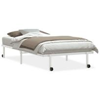 vidaXL Lovos rėmas be čiužinio Sulankstomas baltas 100x190 cm Plienas