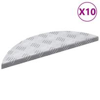 vidaXL Laiptų danga 10 vnt. 60 x 18 x 2,5 cm Sidabro Aliuminis