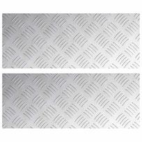 vidaXL Laiptų danga 2 vnt. 50 x 20 cm Sidabro Aliuminis Stačiakampio