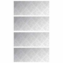 vidaXL Laiptų danga 4 vnt. 50 x 20 cm Sidabro Aliuminis Stačiakampio