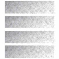 vidaXL Laiptų danga 4 vnt. 80 x 20 cm Sidabro Aliuminis Stačiakampio