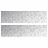 vidaXL Laiptų danga 2 vnt. 80 x 20 cm Sidabro Aliuminis Stačiakampio
