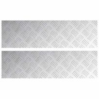 vidaXL Laiptų danga 2 vnt. 70 x 20 cm Sidabro Aliuminis Stačiakampio