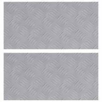 vidaXL Laiptų danga 2 vnt. 50 x 25 cm Sidabro Aliuminis Stačiakampio