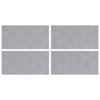vidaXL Laiptų danga 4 vnt. 50 x 25 cm Sidabro Aliuminis Stačiakampio