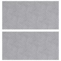 vidaXL Laiptų danga 2 vnt. 50 x 25 cm Sidabro Aliuminis Stačiakampio