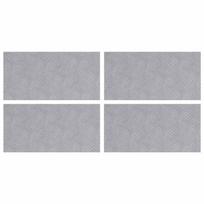 vidaXL Laiptų danga 4 vnt. 50 x 25 cm Sidabro Aliuminis Stačiakampio
