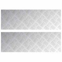 vidaXL Laiptų danga 2 vnt. 75 x 25 cm Sidabro Aliuminis Stačiakampio