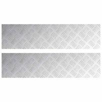 vidaXL Laiptų danga 2 vnt. 100 x 25 cm Sidabro Aliuminis Stačiakampio