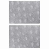 vidaXL Laiptų danga 2 vnt. 40 x 30 cm Sidabro Aliuminis Stačiakampio