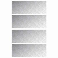 vidaXL Laiptų danga 4 vnt. 80 x 30 cm Sidabro Aliuminis Stačiakampio