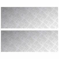 vidaXL Laiptų danga 2 vnt. 80 x 30 cm Sidabro Aliuminis Stačiakampio