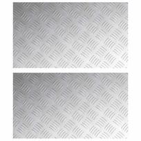 vidaXL Laiptų danga 2 vnt. 70 x 40 cm Sidabro Aliuminis Stačiakampio