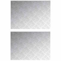 vidaXL Laiptų danga 2 vnt. 70 x 50 cm Sidabro Aliuminis Stačiakampio