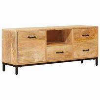 vidaXL Televizorių stovai Ruda 110 x 30 x 46 cm Kietas mango medis