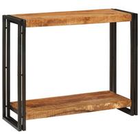 vidaXL Konsolinis stalas Ruda 90 x 33 x 75 cm Kietas mango medis