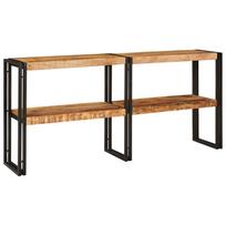vidaXL Konsolinis stalas Ruda 160 x 33 x 75 cm Kietas mango medis