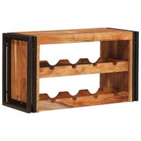 vidaXL Vyno stovas Ruda 80 x 45 x 33 cm Kietos akacijos mediena