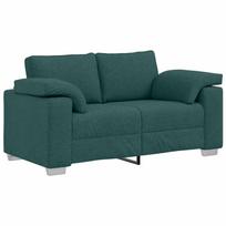 vidaXL Dvivietė sofa Tamsiai žalia 160 cm audinys