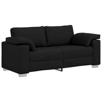 vidaXL Dvivietė sofa Juodas 180 cm audinys