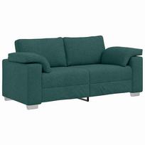 vidaXL Dvivietė sofa Tamsiai žalia 180 cm audinys