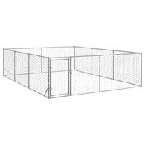 vidaXL Lauko šunų voljeras su durelėmis, 3x4x1 m, cinkuotas plienas