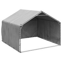 vidaXL Lauko šunų voljeras su stogeliu, 2x2x1,5 m, cinkuotas plienas