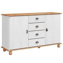 vidaXL Kabalas su stalčių ASKIM 133,5 x 40 x 79 cm Pušies masyvas