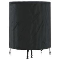 vidaXL Stalo uždengimas 62 x 62 x 70 cm audinys Apvali Juoda