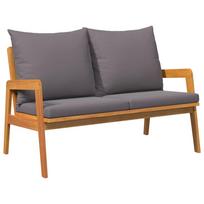 vidaXL Sodo suolas su pagalve Natūralus aliejus 115 x 65 x 71 cm