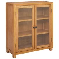 vidaXL Spintelė su stalčiais Ruda 80 x 35 x 95 cm Kietas ąžuolo medis
