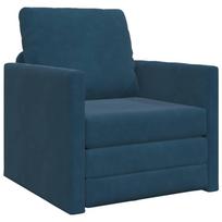 vidaXL Sofa lova Mėlyna 74 x 77 x 81 cm Aksomas