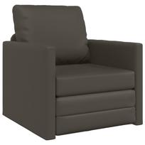 vidaXL Sofa lova 60cm Pilka Dirbtinė Oda