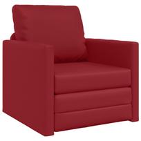 vidaXL Sofa lova 60cm Vyno raudona Dirbtinė Oda