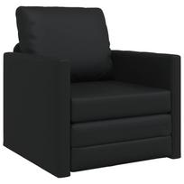 vidaXL Sofa lova Juoda 74 x 77 x 81 cm Dirbtinė Oda