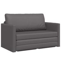 vidaXL Sofa lova Pilka 124 x 71 x 78 cm Dirbtinė Oda
