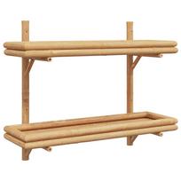vidaXL Sieninė lentyna Sieninis Ruda 75 x 26 x 60 cm bambukas