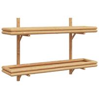vidaXL Sieninė lentyna Sieninis Ruda 100 x 26 x 60 cm bambukas