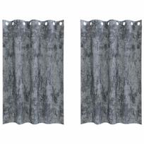 vidaXL Aksominio tipo užuolaidos 2 vnt. Sidabrinė Pilka 175 x 140 cm