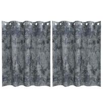 vidaXL Aksominio tipo užuolaidos 2 vnt. Sidabrinė Pilka 140 x 140 cm