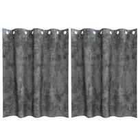 vidaXL Aksominio tipo užuolaidos 2 vnt. Pilka 140 x 140 cm Aksomas