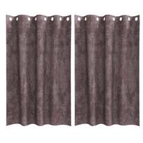 vidaXL Aksominio tipo užuolaidos 2 vnt. Ruda 175 x 140 cm Aksomas
