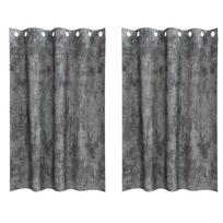 vidaXL Aksominio tipo užuolaidos 2 vnt. Pilka 175 x 140 cm Aksomas