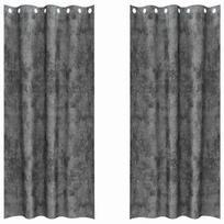 vidaXL Aksominio tipo užuolaidos 2 vnt. Pilka 260 x 140 cm Aksomas