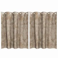 vidaXL Aksominio tipo užuolaidos 2 vnt. šampano 140 x 140 cm Aksomas