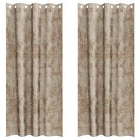 vidaXL Aksominio tipo užuolaidos 2 vnt. šampano 245 x 140 cm Aksomas