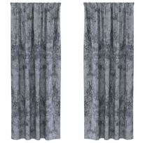vidaXL Aksominio tipo užuolaidos 2 vnt. Sidabrinė Pilka 225 x 140 cm