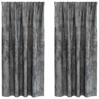 vidaXL Aksominio tipo užuolaidos 2 vnt. Pilka 175 x 140 cm Aksomas