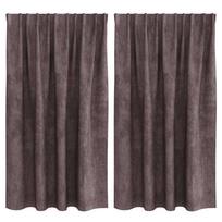 vidaXL Aksominio tipo užuolaidos 2 vnt. Ruda 140 x 140 cm Aksomas