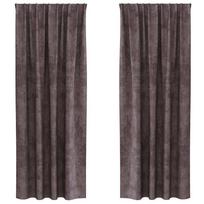vidaXL Aksominio tipo užuolaidos 2 vnt. Ruda 260 x 140 cm Aksomas